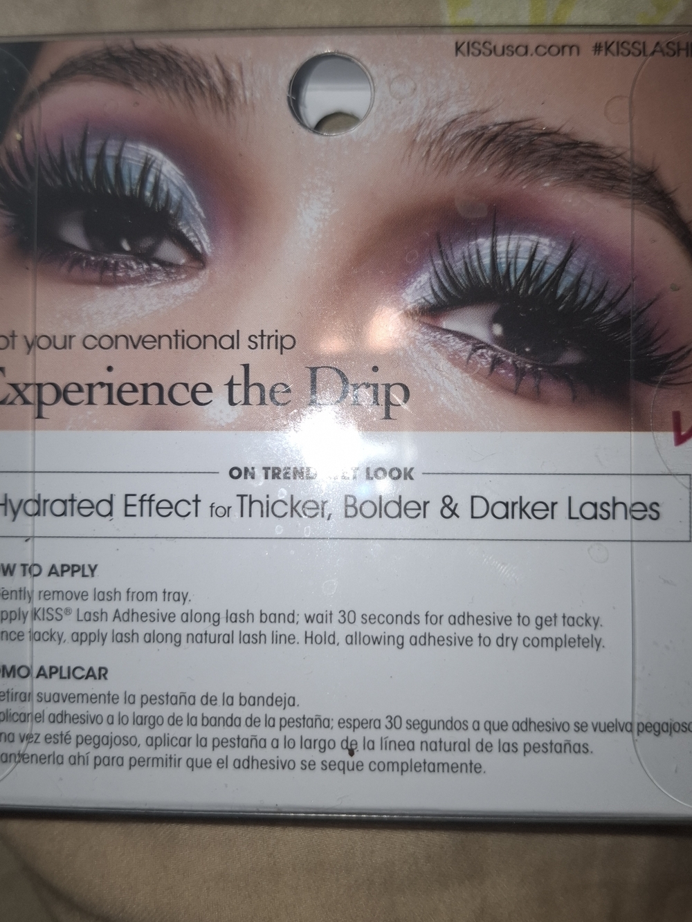 BRAND NEW Kiss Dramatic Black Lashes with Smoky Purple Accents